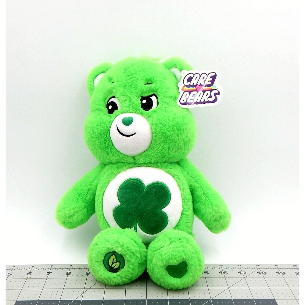 Care Bears Plush Good Luck Bear Shamrock W/Tag Clover Green Stuffed Animal 15 In